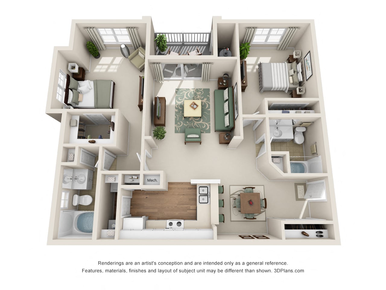 The Paris floor plan